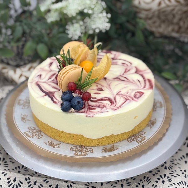 Moussekakku, mustikkamarmori 8 hengen (L,G)